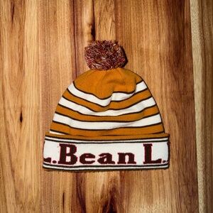 LL Bean Katahdin Beanie - Orange and Brown